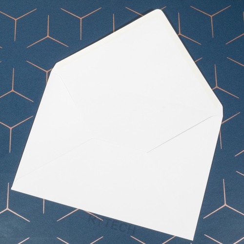 White Greeting Card Or Invitation Envelopes Diamond Flap 100GM Wedding Christmas - Picture 3 of 31