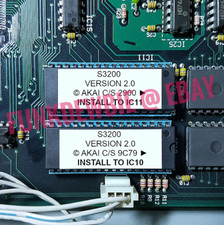 Akai S3200 Sampler NON-XL OS v2.0 EPROM Firmware Upgrade SET / ROM Update Chip