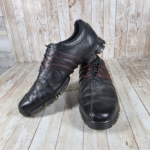 Adidas Tour360 LTD Golf Shoes Leather Spiked Black Red Mens Size 14 - Picture 5 of 8