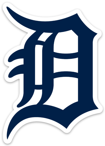 Detroit Tigers Classic Signature Letter D Logo Type MLB Baseball