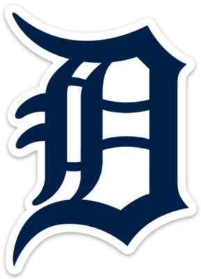 Detroit Tigers Classic Signature Letter D Logo Type MLB Baseball