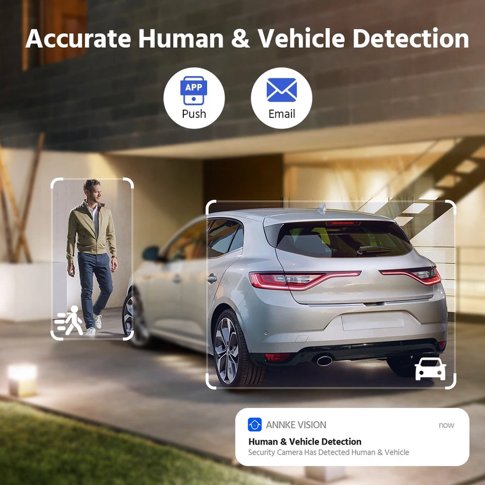 Cámara de seguridad ANNKE 6MP POE lente doble exterior color noche audio bidireccional FCD600 Foto 3 de 4