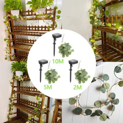 Green Leaf Vine Light Fairy Lights Vorhang Lichterketten für