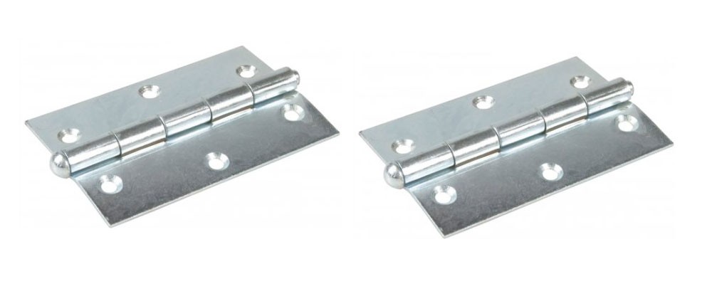 Hinge heavy duty 50x50 Zinc plated - 1pair - 2pcs.