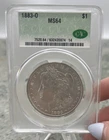 1883-O Morgan Silver Dollar CAC MS64 Attractive Toning