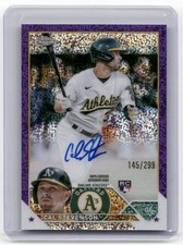 2023 Topps Chrome #RA-CST Cal Stevenson Rookie Autographs Purple Speckle #/299
