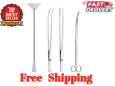 4Pcs Aquascaping Tools, Aquascape Kit, Long and Strong Aquarium Tweezers, Scisso