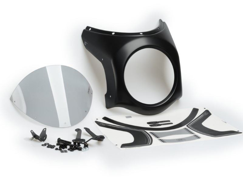 Puig Retro Blk Semi Fairing+Lght Smoke Screen 195mm Triumph Scrambler 400X 24-25
