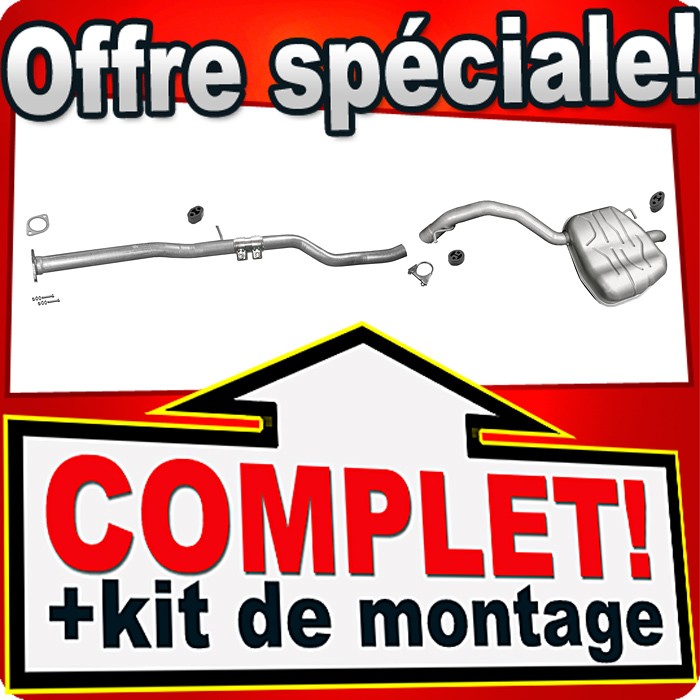 Échappement Volvo V70 III XC70 II 2.4 D5 silencieux tube arrière 2008 2009 2012 2014