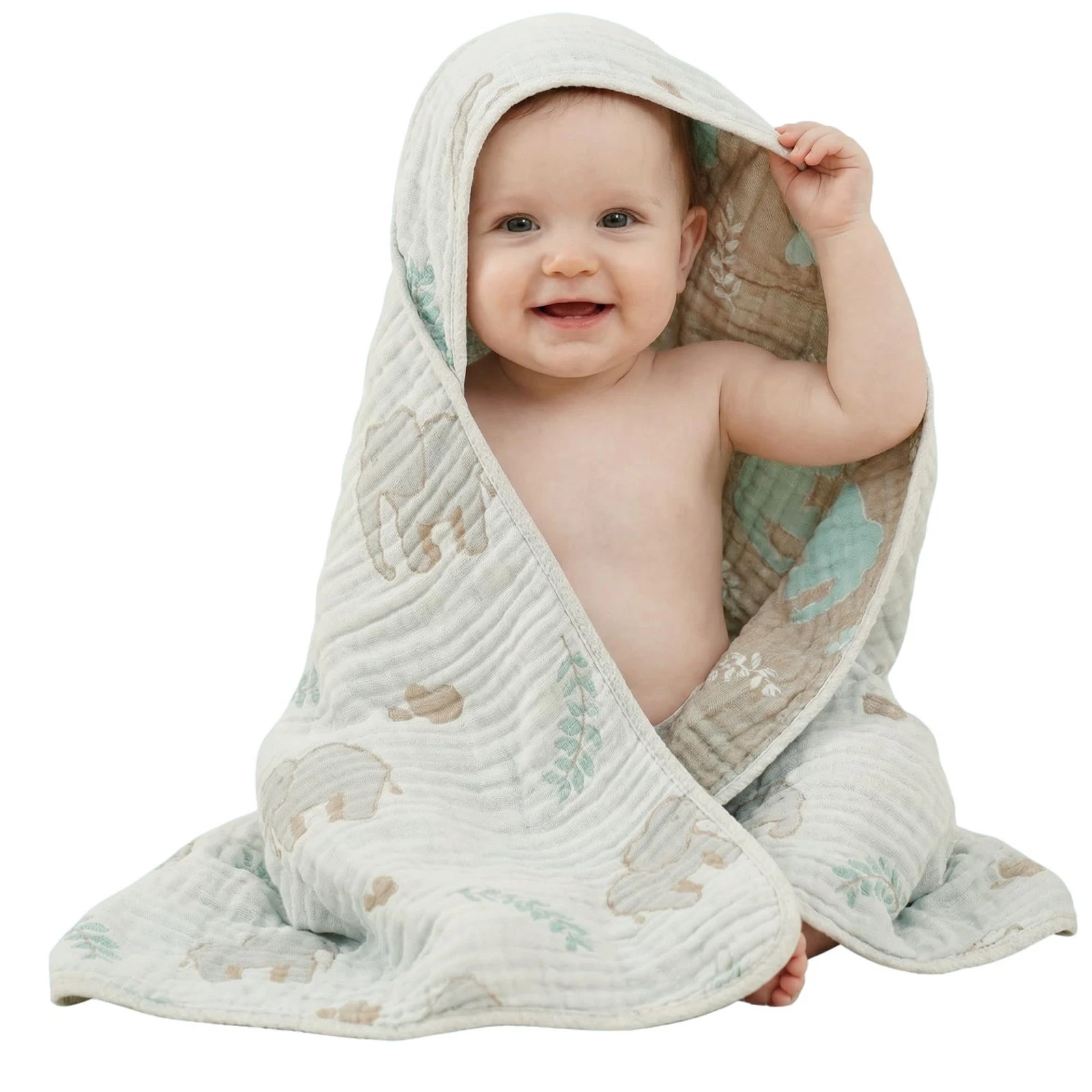 UltraSoft Muslin Baby Hooded Towel 32x32 Inches for Bath & Beach Use
Opens in a new window or tab