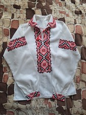 Vintage traditional Ukrainian embroidered man shirt men's shirt in hippie style5