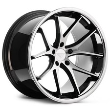 20x9ferrada Wheels Fr2 Black Machined With Chrome Lip Rims 20x9ferrada Wheels Fr2 Black Machined With Chrome Lip Rims