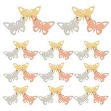 50 Pcs Wooden Decorative Labels Ornaments Tags for Gifts Easter Butterfly Sign