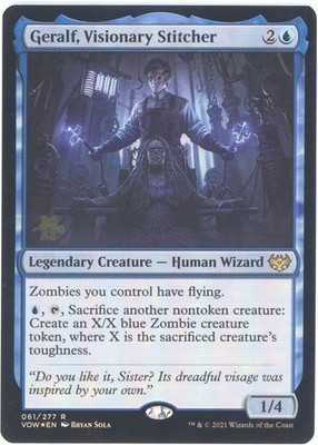 MTG Geralf, Visionary Stitcher R Innistrad: Crimson Vow Promos #61s FOIL