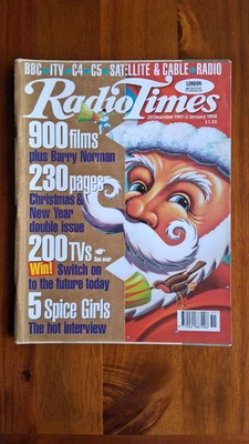 RADIO TIMES Christmas Magazine 1997 - 1998 New Years Xmas BBC TV Spice Girls - Image 1 of 4