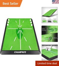 Portable Heavy-Duty Golf Hitting Mat with Alignment Guide - Indoor/Outdoor Use