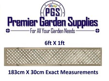 6ft x 1ft Elite Diamond Alderley Privacy Wooden Trellis Fence Topper