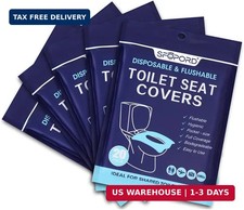 SFOPORD XL 100PCS Toilet Seat Covers Disposable - Flushable Paper Toilet Seat Co