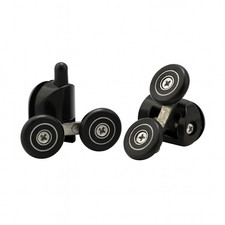 4x Twin Shower Door Rollers Runners Wheels Top or Bottom 23mm Dia Replacement