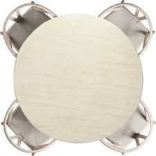 Round Table Cover Tablecloth with Elastic Edge Fits 28"-35" Cream