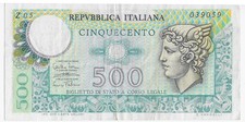ITALY BANKNOTE 500 LIRE 1979 Circulated