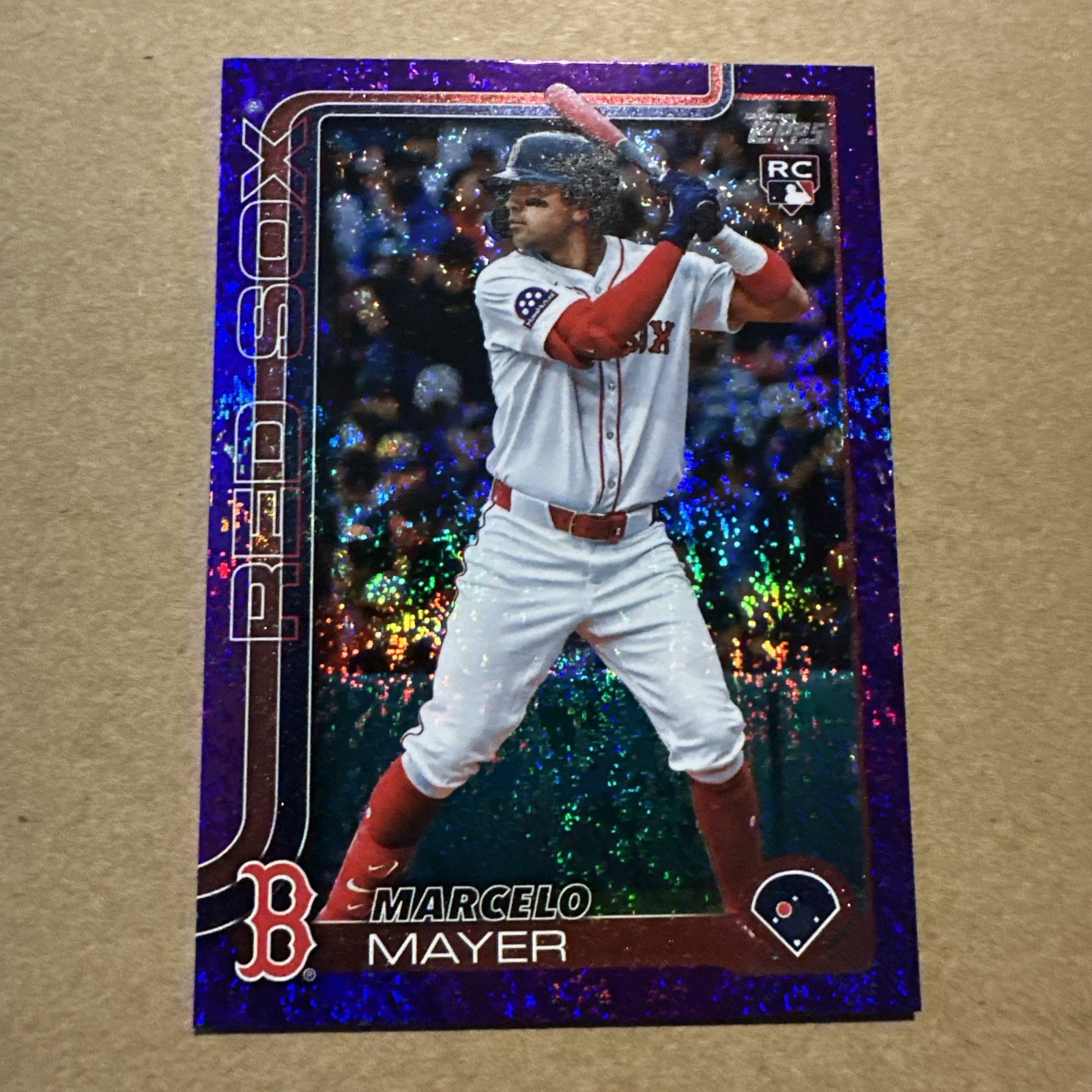 2025 Topps Update Marcelo Mayer Purple Holo Foil SP /250 #US105 (RC) Red Sox