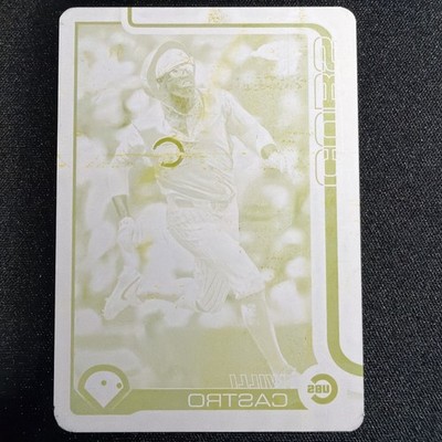 Willi Castro 2025 Topps Chrome Update Chicago Cubs #USC67 Yellow Printing Plate