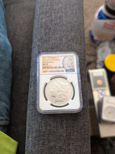 2021CC MORGAN SILVER DOLLAR PRIVY MARK NGC MS70 FDI CARSON CITY A.CABRAL POP~48
