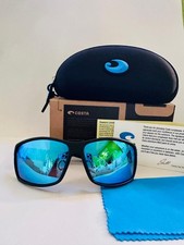 Costa Del Mar RINCON Matte Black Frame / Blue Mirror Polarized 580P "BRAND NEW"