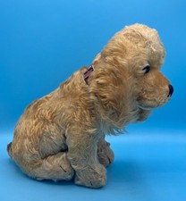 VINTAGE STEIFF SITTING COCKER SPANIEL DOG 10  Head Swivels Heavy Wear READ
