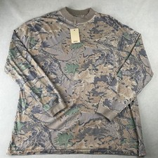 Yeezy SEASON 4 Leaf Camouflage Mock Neck L/S Pocket T Shirt Mens M Made In Italy