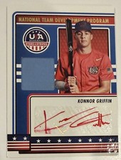 KONNOR GRIFFIN 1st RC AUTO JERSEY - 2023 PANINI USA STAR & STRIPES- PIRATES MINT
