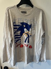 Sonic The Hedgehog Boys Graphic Long Sleeve T-shirt Sz Xl 14 16 NWT