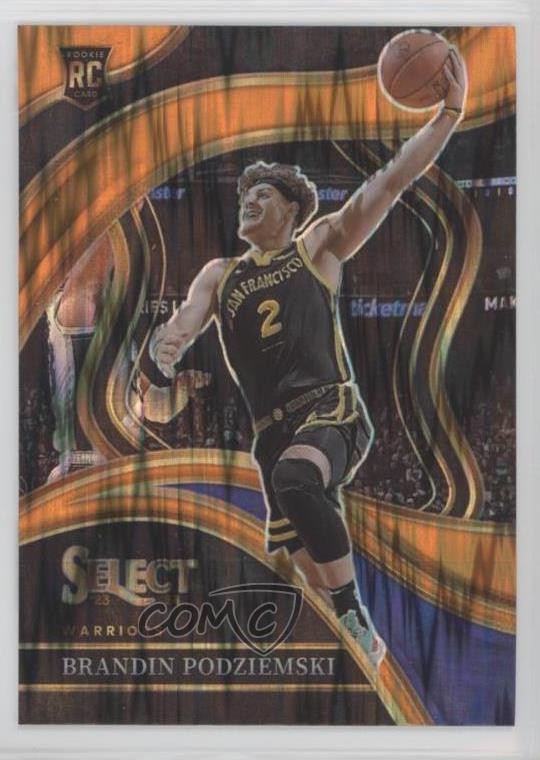2023 Select Courtside Orange Flash Prizm Brandin Podziemski #299 Rookie RC 1b4j