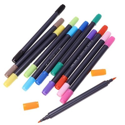 12 Farben Pinsel Marker Spitze Marker Zeichnen Kunst Zubehör