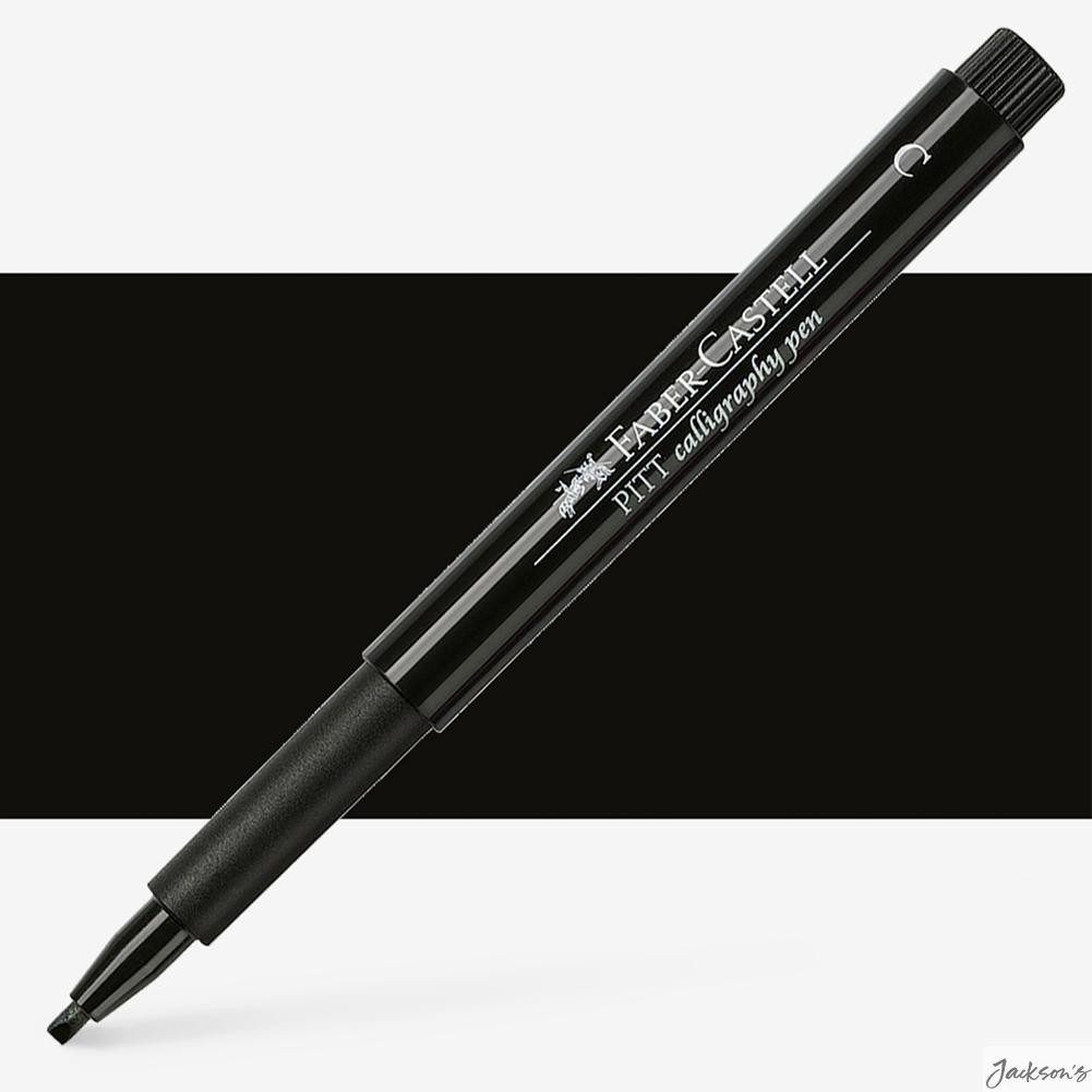 Faber-Castell Pitt Calligraphy Pen Pigmented Ink Chisel Tip Black Writing