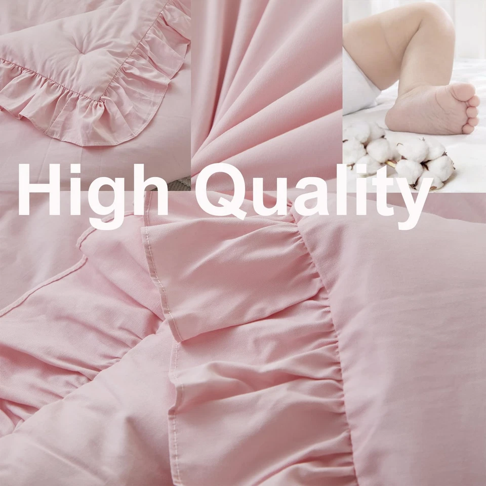 Комплекты постельного белья для детской кроватки для девочек и мальчиков Farmhouse | комплект из 3 предметов розовый руф... - Изображение 4 из 4