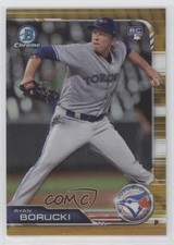 2019 Bowman Chrome Gold Refractor 21/50 Ryan Borucki (Grey Jersey) #37 0a3