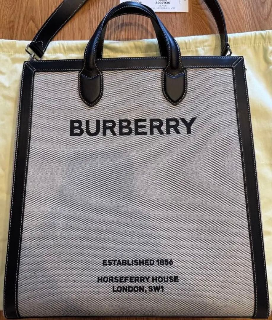 Burberry Tote Bag Canvas Men Bag Original Collection Accessory