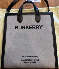 Burberry Tote Bag Canvas Men Bag Original Collection Accessory
