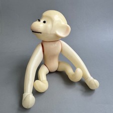 Vintage Soviet Plastic Monkey Toy USSR Monkey Figure Articulated Collectible