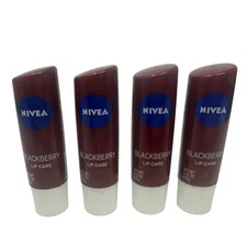4 Pack Nivea BlackBerry Tinted Scented Lip Care 0.17 oz Discontinued Balm HTF