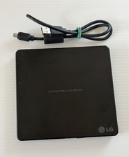 LG SP60NB50 Slim Portable External USB DVD/CD Writer Drive Tested w/ USB Cable