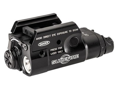 Surefire XC2-B-RD Black 300 Lumens XC2 Pistol Light/Red Laser