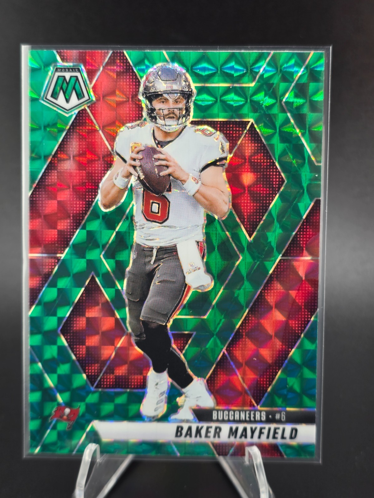 2025 Panini Baker Mayfield - Green Mosaic Prizm parallel