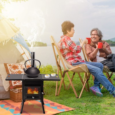 New Wood Burning Stove Tent Stove for Patio Heating Folding Portable Wood Stove