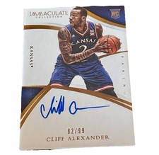 2015 Immaculate Collection #369 - Cliff Alexander Rookie Auto Kansas Jayhawks 