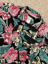 Patagonia Synchilla Floral Manoa Fleece Sweater Womens Size Large Snap T