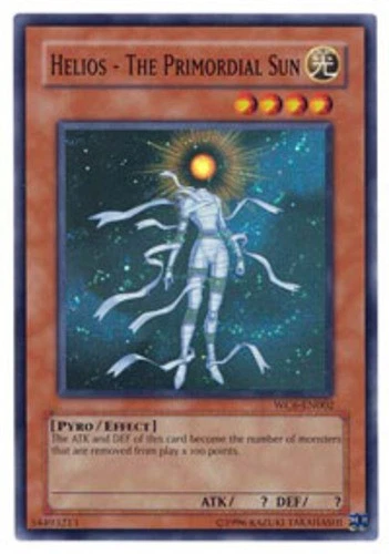 1 x Helios - The Primordial Sun - WC6-EN002 - Super Rare - Limited Edition Near 