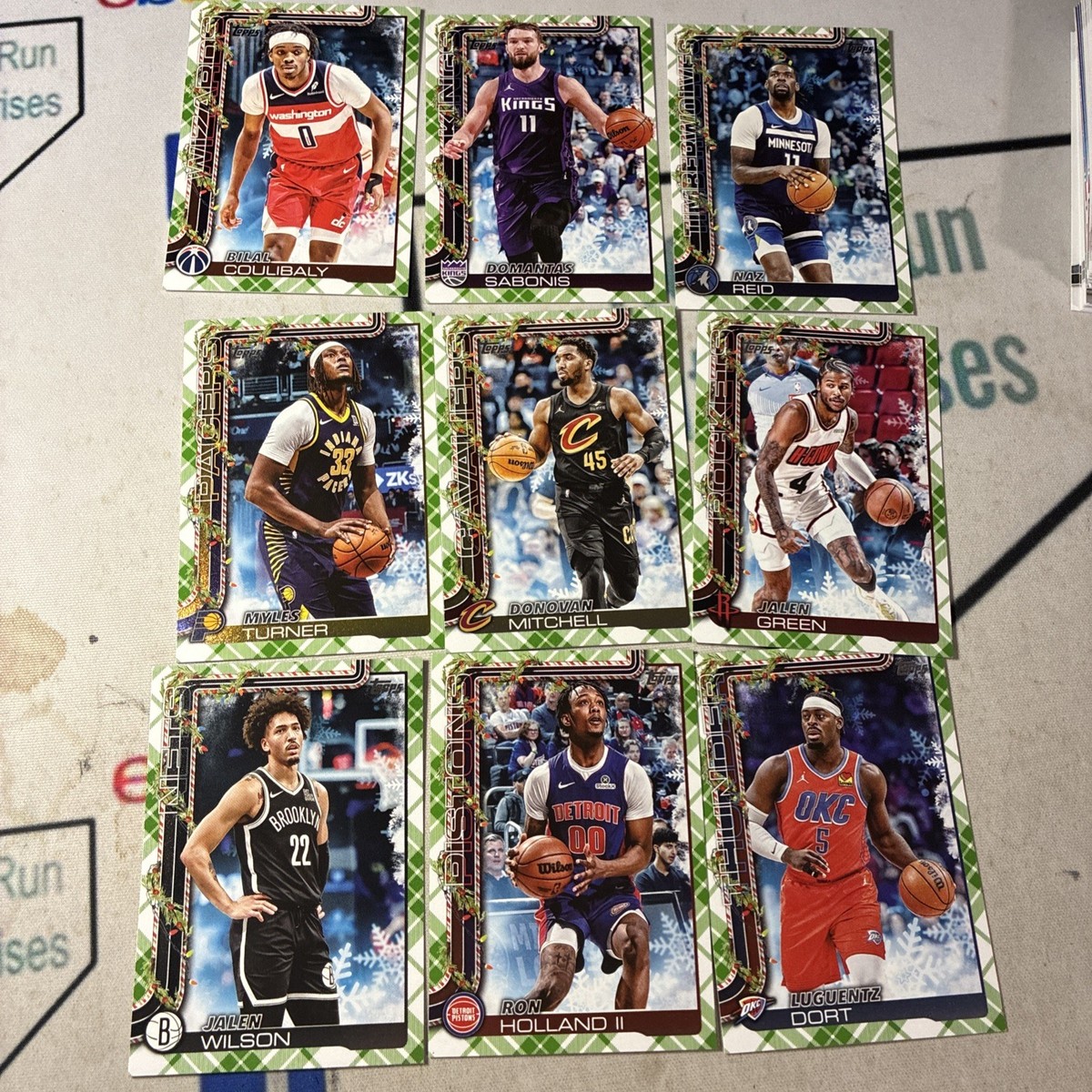 Green Plaid Parallel 2025-26 Topps Holiday Advent Exclusive Lot Of